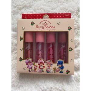Set Of 4 Celavi X Strawberry Shortcake Berry Besties Lip Oil SET Peach Raspberry